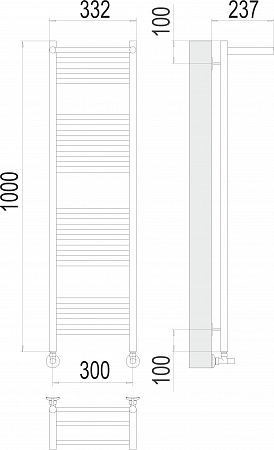 Аврора с/п П20 300х1000 Полотенцесушитель  TERMINUS Саранск - фото 3