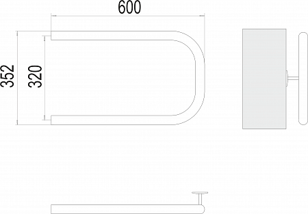 П-обр AISI 32х2 320х600 Полотенцесушитель  TERMINUS Саранск - фото 3