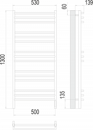 Соренто П15 500х1300 электро (sensor quick touch) Полотенцесушитель  TERMINUS Саранск - фото 3