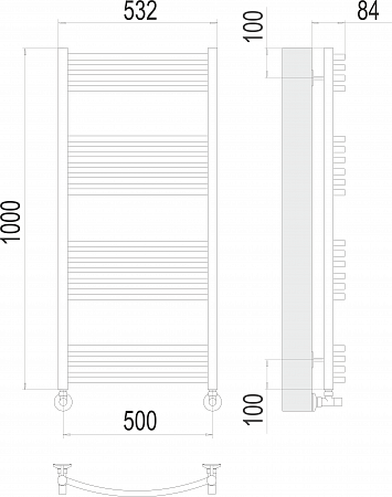 Классик П20 500х1000 Полотенцесушитель  TERMINUS Саранск - фото 3