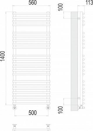 Кремона П22 500х1400 Полотенцесушитель  TERMINUS Саранск - фото 3