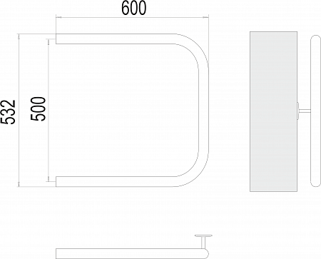 П-обр AISI 32х2 500х600 Полотенцесушитель  TERMINUS Саранск - фото 3