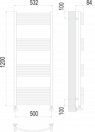 Классик П22 500х1200 Полотенцесушитель  TERMINUS Саранск - фото 3